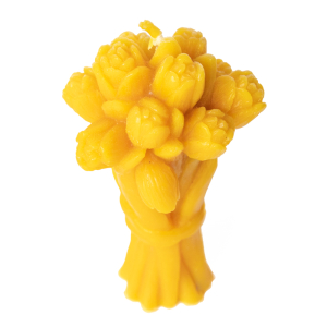 Wachskerze "Tulpenzauber", 10.5x6 cm